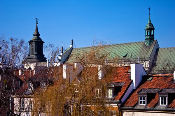 Dak van de oude stad. Warschau. Polen — Stok fotoğraf