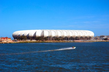 Soccer world cup 2010 stadium Nelson Mandela Bay, South Africa clipart