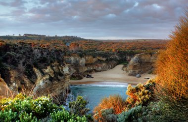 Sunset on the Great Ocean Road, Australia clipart