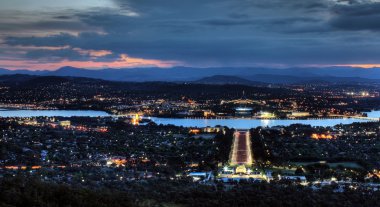 Canberra a sunset clipart