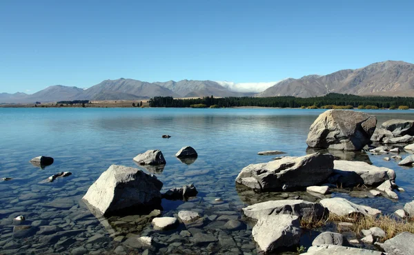 Mount cook i Nya Zeeland på en blå dag — Stockfoto