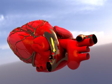 Model of artificial human heart clipart