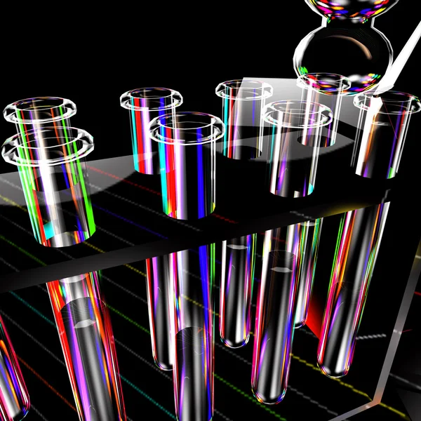 Science background with test tubes — Stock Photo, Image