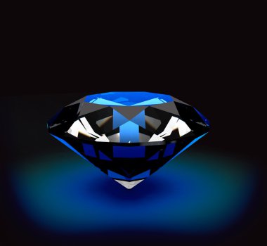 Diamond over a black background clipart