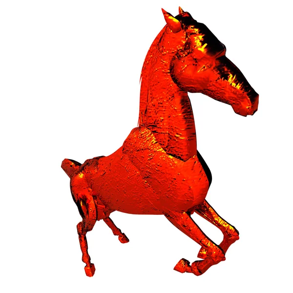 Bronz szobor-ló — Stock Fotó