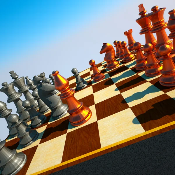 Шахової битви — стокове фото
