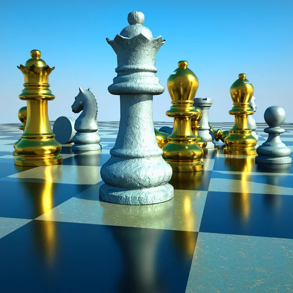 Batalla de ajedrez-derrota — Foto de Stock