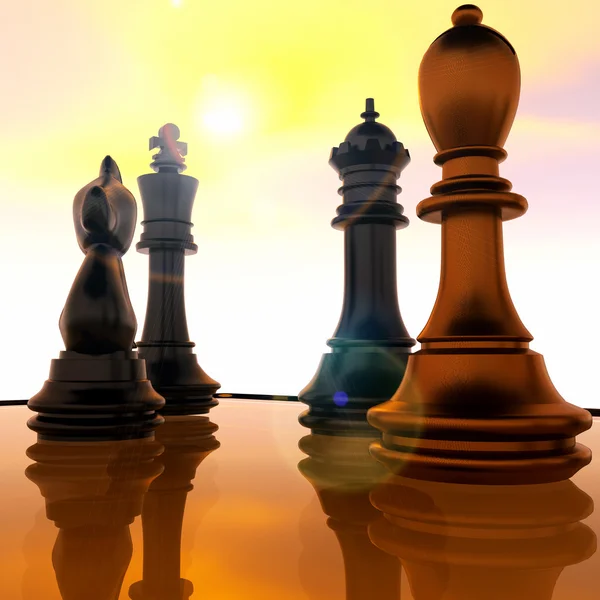 Batalha de xadrez — Fotografia de Stock