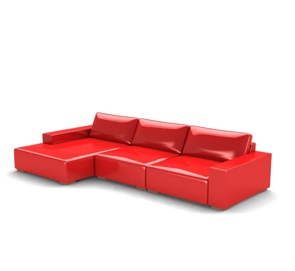 Sofá vermelho — Fotografia de Stock