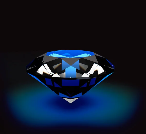 stock image Diamond over a black background