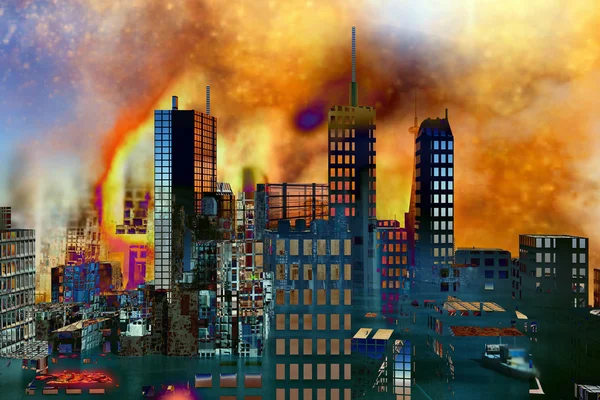 Armageddon w Nowym Jorku — Zdjęcie stockowe