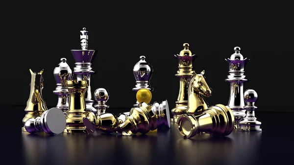 Chess battle -defeat — Stock Photo, Image