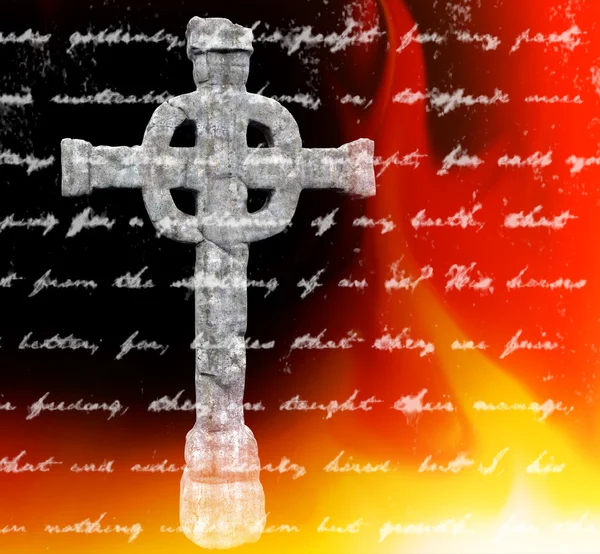 Кельтський хрест ізольовані — стокове фото