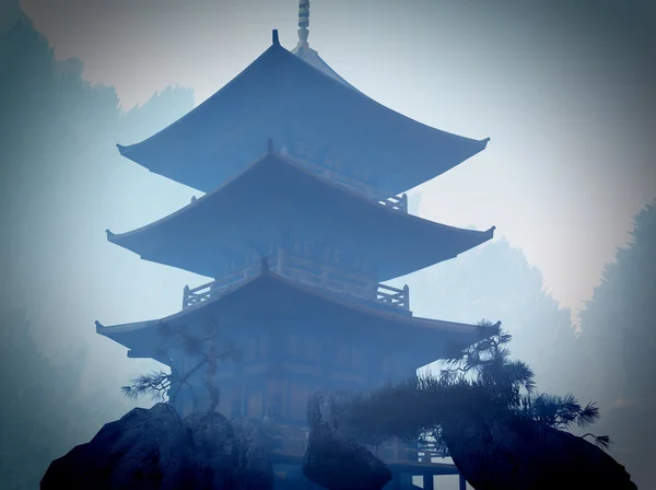 Zen buddhistiska tempel i bergen — Stockfoto