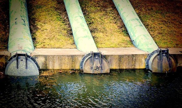 Sewage pipes — Stock Photo, Image