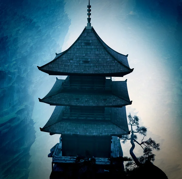 Zen buddhistiska tempel i bergen — 图库照片