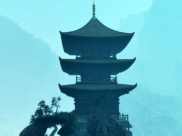 Zen buddhistiska tempel i bergen — 图库照片