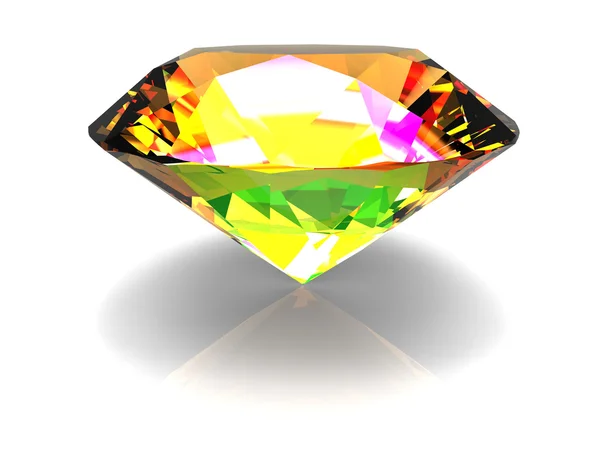 Diamond over a white background — Stock Photo, Image