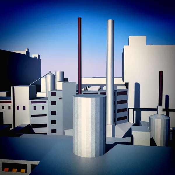Moderne Fabrik — Stockfoto