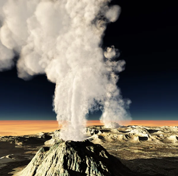 Vulkanudbrud - Stock-foto