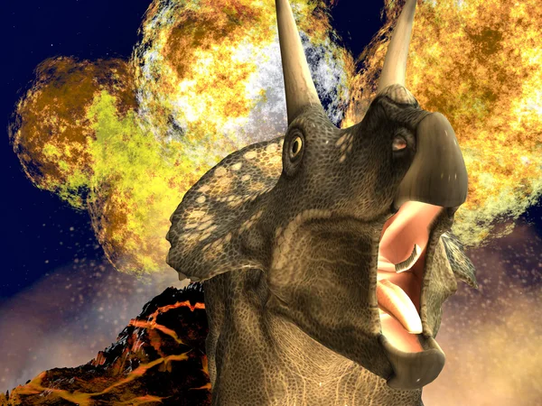 恐龙世界末日 — 图库照片