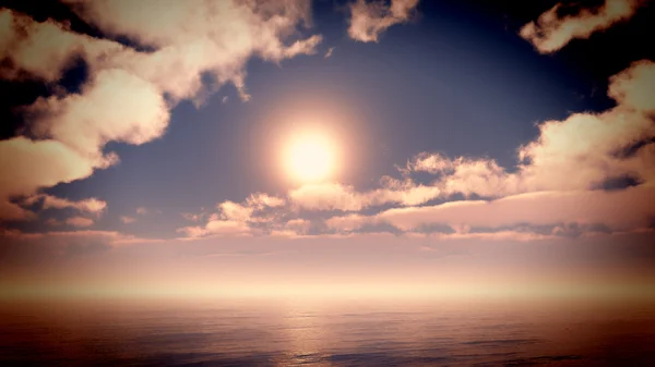 Naplemente az óceán felett — Stock Fotó
