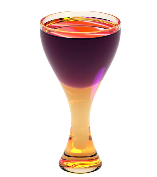 Rotweinglas isoliert auf weißem Hintergrund — Stockfoto