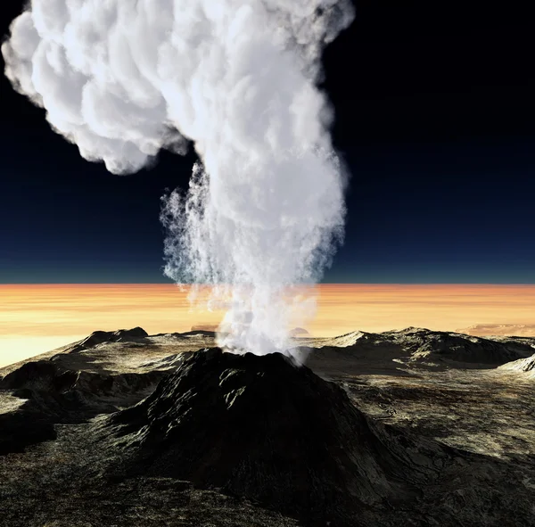Vulkanausbruch — Stockfoto
