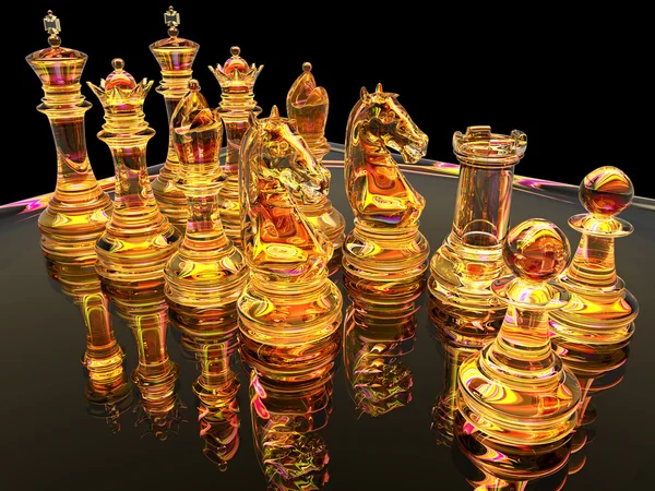 Šachy bitva — Stock fotografie