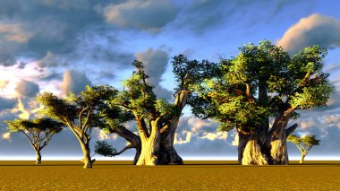 African baobabs clipart