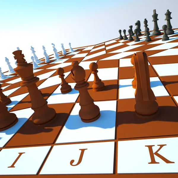 Dreihand-Schach — Stockfoto
