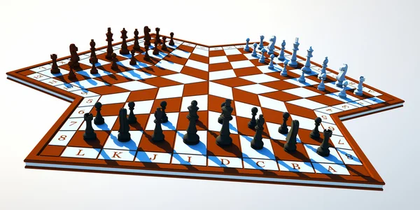 3 손으로 체스 — 스톡 사진