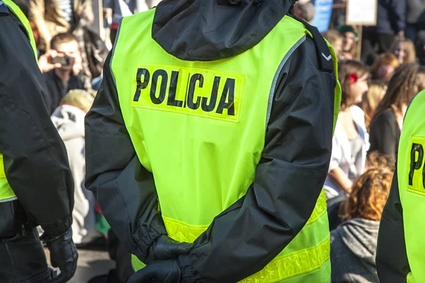 Polska policja w akcji — Zdjęcie stockowe