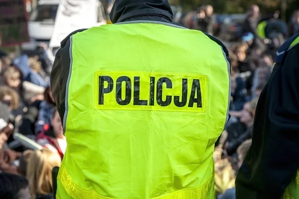 Polska polisen i aktion — Stockfoto