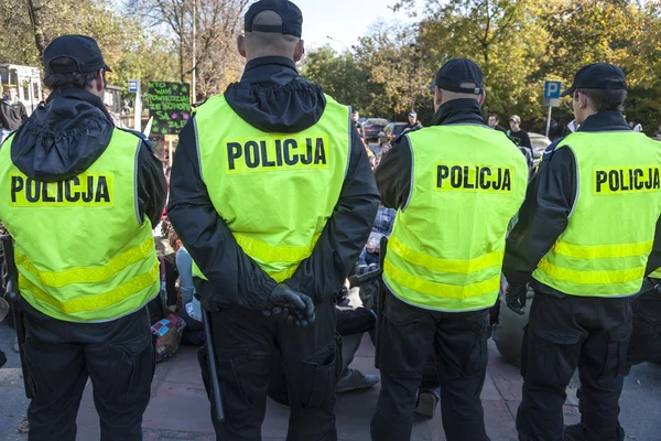 Polizia polacca in azione — Foto Stock