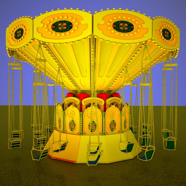 Nöjesfältet karusell — Stockfoto