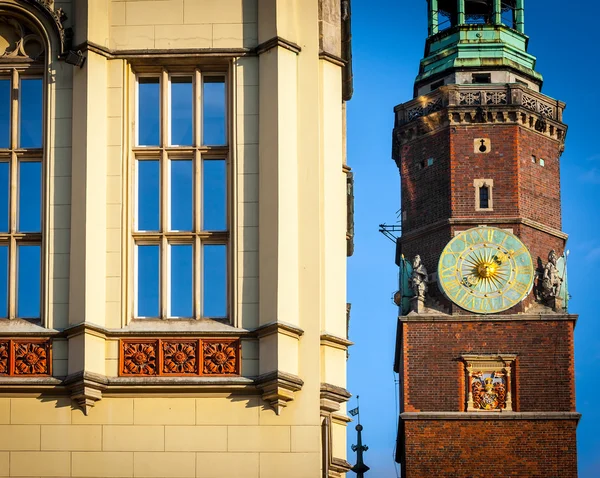 Monuments in the city of Wroclaw - Rynek, Poland — Stock Photo, Image