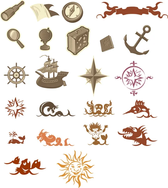 Морські знаки — стоковий вектор