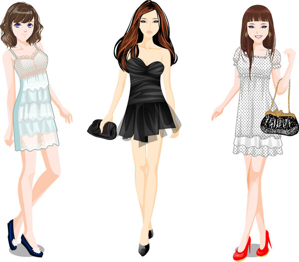 Три векторные девушки
