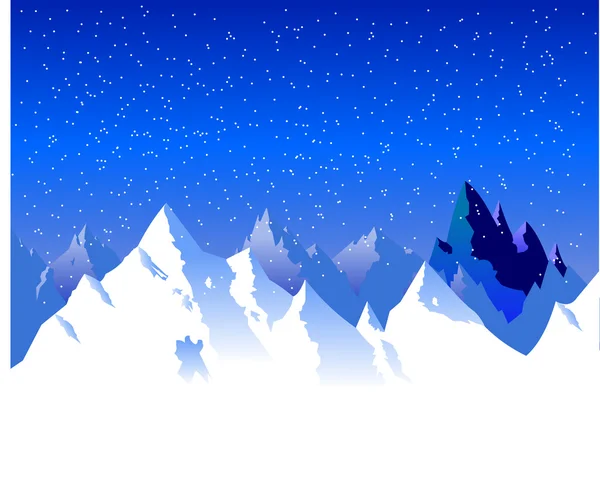 Winter mountain range — Stock Vector