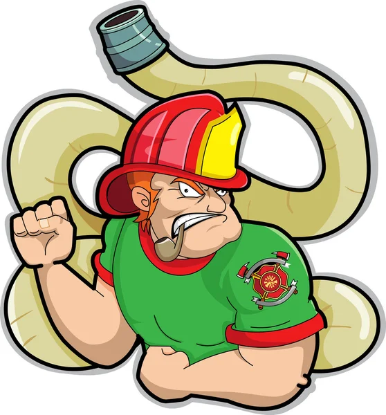 Brandweerman — Stockvector