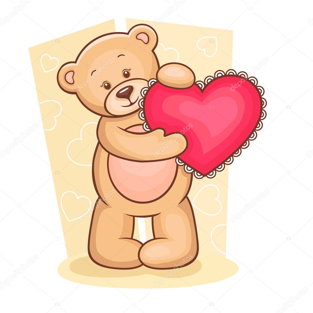teddy with heart