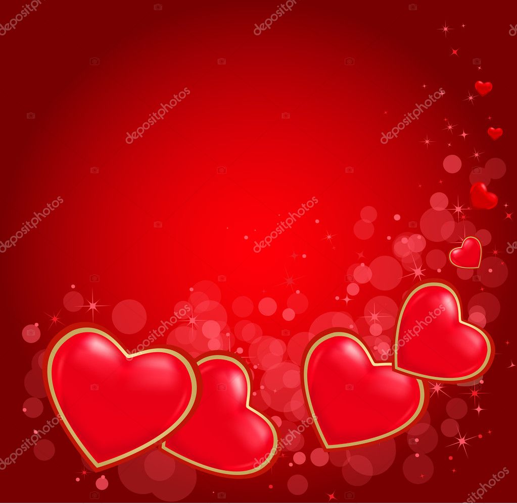 Hearts background — Stock Vector © Chistoprudnaya #8612534