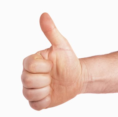 Hand showing thumbs up clipart