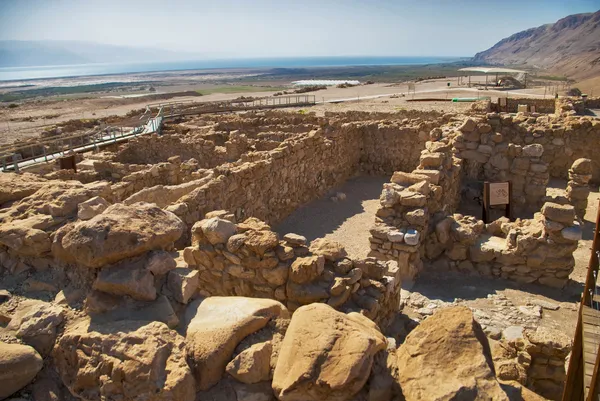 Sitio arqueológico, Qumran, Israel . — Foto de Stock