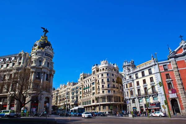 Scena Miasto w centrum Madrytu — Zdjęcie stockowe