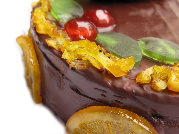 Fruits cake close up — Stock Photo, Image