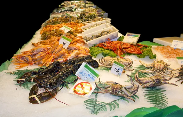Varietà di pesce fresco sul mercato — Foto Stock