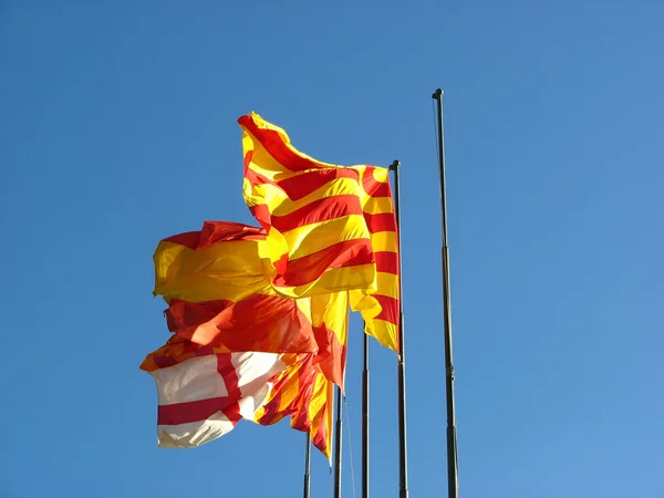 Spanische Flaggen — Stockfoto