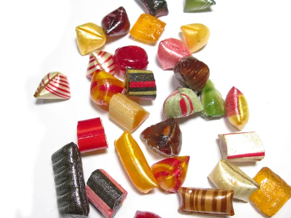 A variety of colorful and artisan isolated candies — Stock Photo, Image